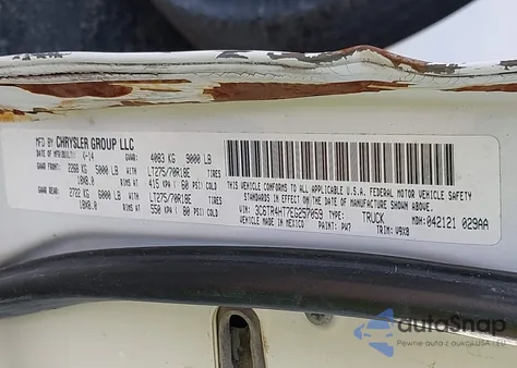 2014 Ram 2500 Tradesman z USA, uszkodzony, nr VIN 3C6TR4HT7EG257059